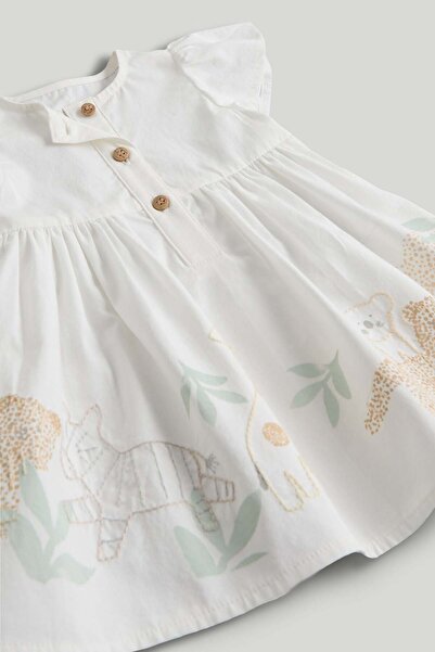 MOTHERCARE White Safari Dress 3-Piece Outfit