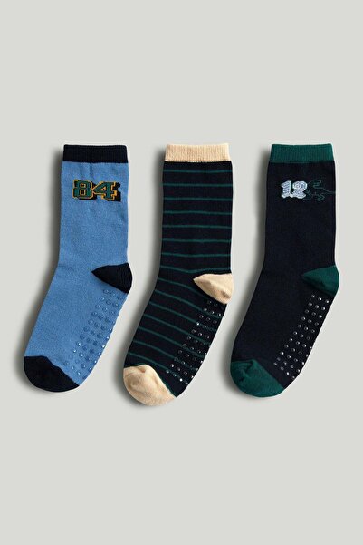 MOTHERCARE 3 Pack Dinosaur Slip-Resist Socks