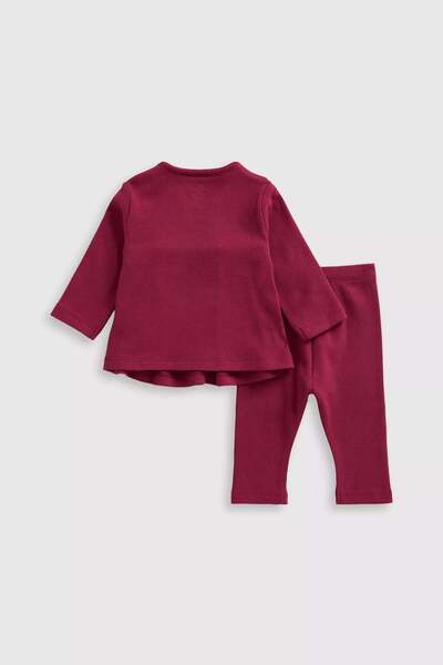 MOTHERCARE طقم بلوزة وسروال ضيق من ضلع التوت