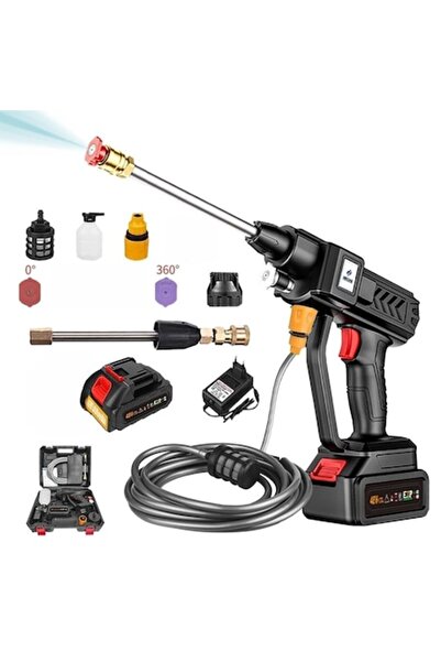 dalimag Aparat de spalat cu presiune fara fir ADESKE 24V, set complet, negru