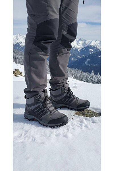 Budaks Чоловічі черевики з поліарною підкладкою, нековзною термопідошвою, шнурівкою, для зимових прогулянок на природі