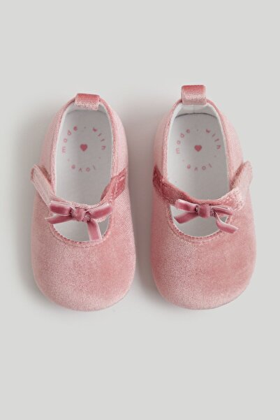 MOTHERCARE Pink Pram Shoes and Headband Set