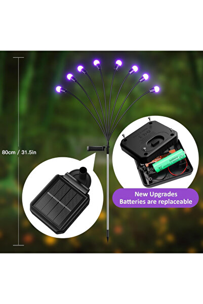 Primo Plus 8LED Solar Powered Firefly Lights,Outdoor Waterproof,Starburst Swaying Solar Lights, Garden Lights