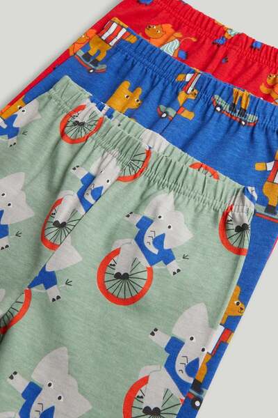 MOTHERCARE 3 Pack Animal Skater Pyjamas