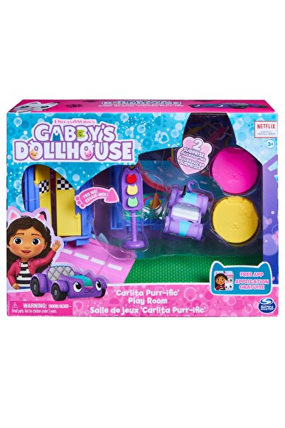 Gabby's Dollhouse غرفة لعب رائعة مع سيارة كارليتا وملحقاتها