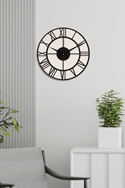 Trend Kitchen Bosquea Modern Decorative Silent Mechanism Metal Look Wooden Wall Clock