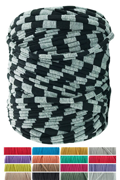 Chibago Pt21 Koyu Gri Desenli Baskılı Penye Ip Büyük Boy 650 gr 130 Mt Örgü Ipi