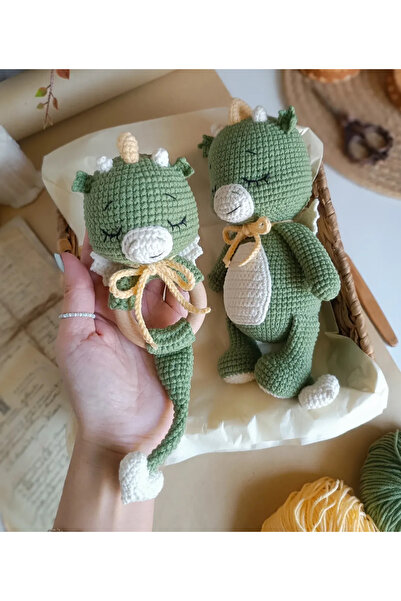 BABYBOUTİQUEHOUSE Amigurumi uykucu ejderha