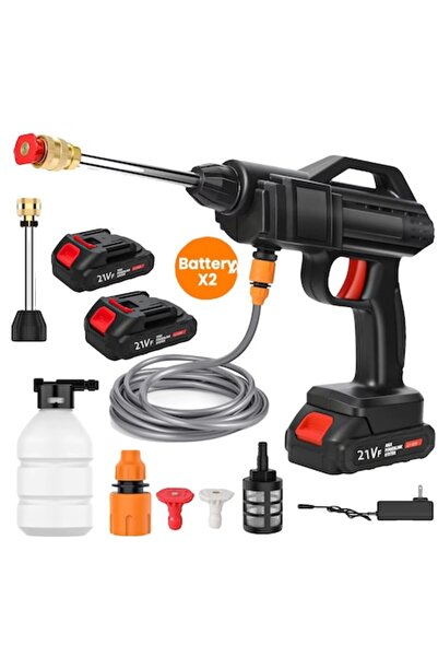 dalimag Aparat de spălat cu presiune fără fir, 1500W, 22-30 bar, 2 baterii, 4...