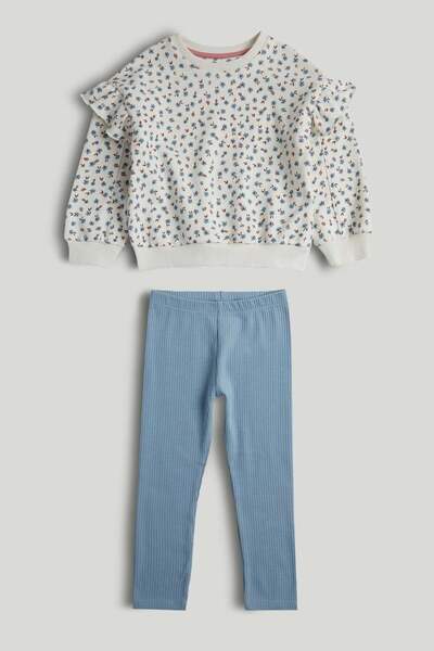 MOTHERCARE Ditsy Sweatshirt and Leggings Outfit