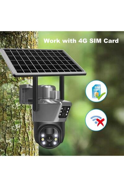 OEM LENSO Dual Surveillance Camera 4G + Wi-Fi, 64GB Card, Outdoor, Monitoring from Anywhere