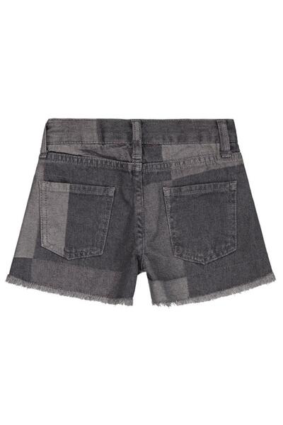 Civil Girls Plaid Patterned Shorts for Ages 2-5 - Gray 2-3 Years Old