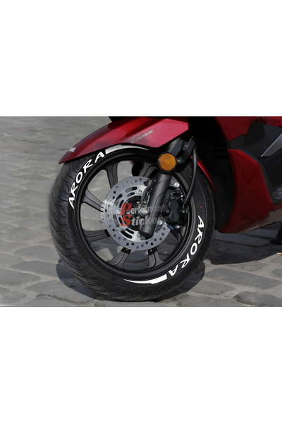 Performance Stickers Scooter Arora + Şerit Lastik Sticker 10-14inç Arası Uyum...