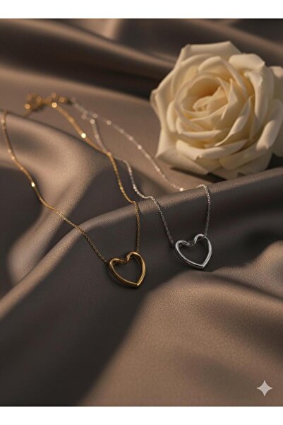 YURISH 2'Lİ Düğüm Kalp Kolye Sonsuz Aşk İçi Boş Kolye