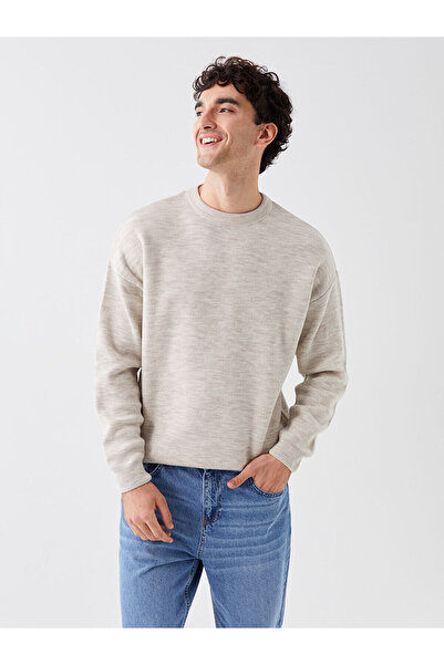 LC Waikiki Ανδρικό πλεκτό πουλόβερ με μακρυμάνικο λαιμόκοψη