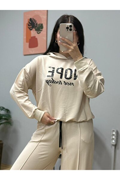 TUA MODA Tua Moda Women's Long Sleeve Nope Printed Ribbed Waist Double Suit