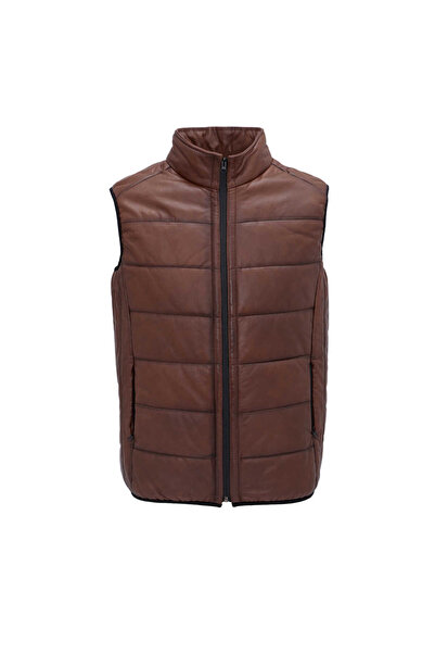 Tergan Taba Hakiki Deri Erkek Hakiki Deri Yelek - E25GRJ310619-R46