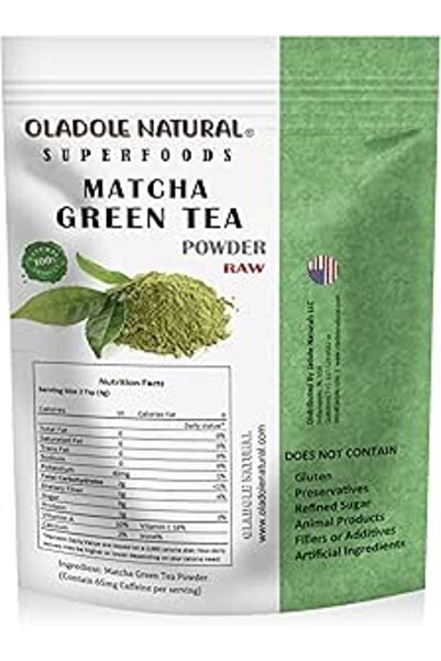 Oladole Natural مسحوق شاي الماتشا الأخضر الخام، 100 جرام