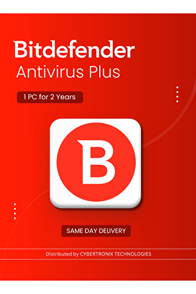 BITDEFENDER مضاد فيروسات بلس | جهاز كمبيوتر واحد لمدة عامين | ترخيص رقمي | توصيل في نفس اليوم