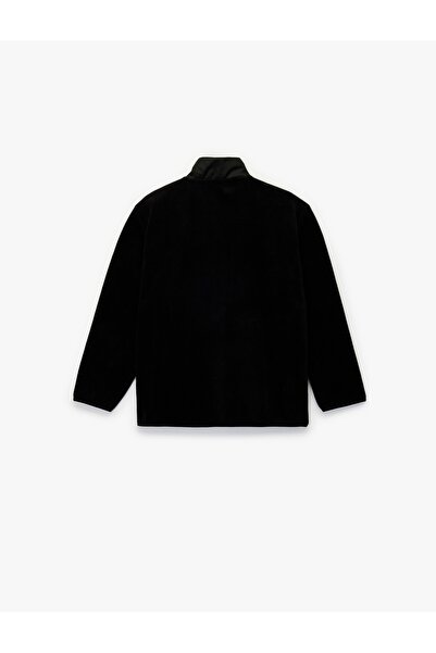 Koton Zippered Long Sleeve High Neck Fleece Sweatshirt
