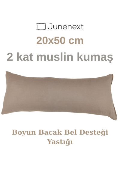 jn junenext Pernă multifuncțională din țesătură muselină, pernă de susținere a taliei pentru picioare, cu fermoar, 20x50 cm