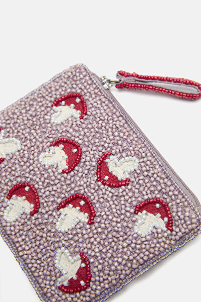 Pull & Bear Mantar boncuklu bozuk para cüzdanı