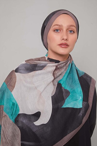 Levidor Kahve Çiçek Desen Sport Şal