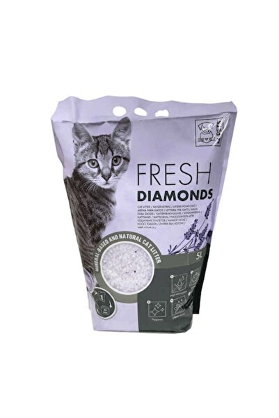 M-PETS Pachet 6 x Nisip silicat Fresh Diamond 5L - Lavandă