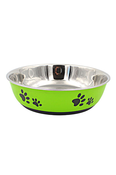 Gift Design Зелена купа от неръждаема стомана за вода/храна 22 см