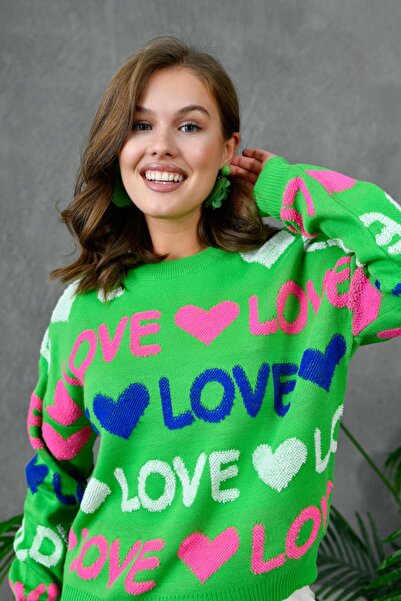 Noi Belis Soft Textured Oversized Crew Neck Knitwear Sweater Aw25Kz0066