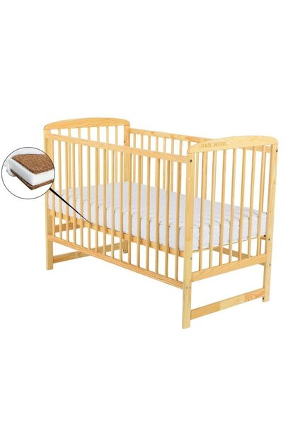 Babyneeds Patut din lemn bebe, 120x60 cm, Din lemn de pin, Stabil si rezisten...