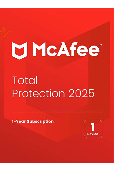 McAFEE Total Protection | 1 Device 1 Year | 2025 | Digital License | SAME DAY DELIVERY