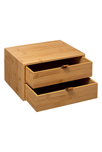 5FiveSmart 5Five storage box with 2 drawers, bamboo, 25x20x14 cm,