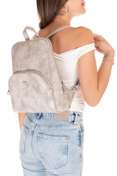 Gondol Kadın Günlük Şık Sırt Çantası ald.1025 Gri