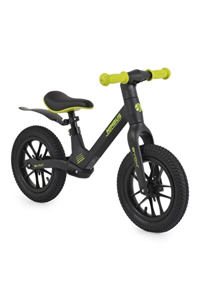byox Bicicletă de echilibru Nimbus, 12 inch, neagră - fără pedale, roți lumin...