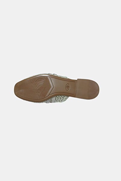 Pierre Cardin Жіночі щоденні капці з закритим носком, плетені з прозорої сітки, з вишуканими камінцями