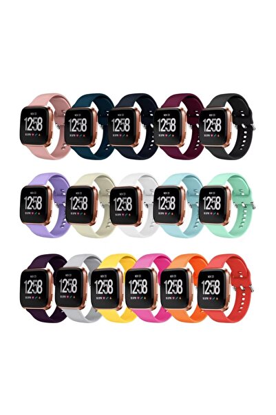 REDz Accessories Curea ceas inteligent 22 mm, pentru Fitbit Versa 1/2/Lite, silicon, culoare cireșă - lungime 170-210 mm