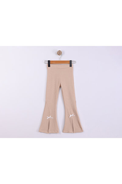 MİNOLES KIDS KIZ ÇOCUK KURDELELİ FİTİLLİ YIRTMAÇLI PANTOLON TAYT