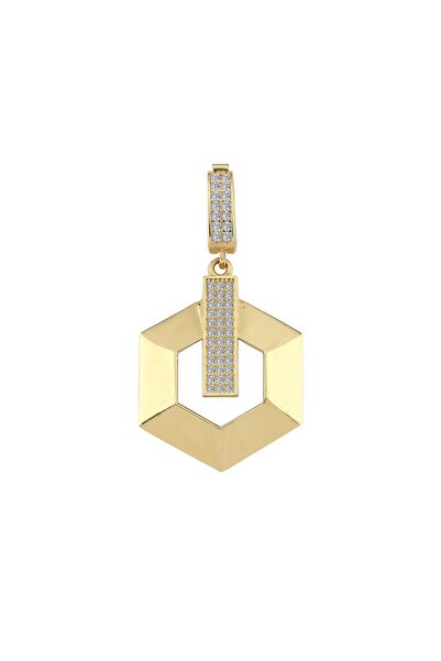 Koçak 14 Ayar Köşegen Tasarım Altın Kolye Ucu