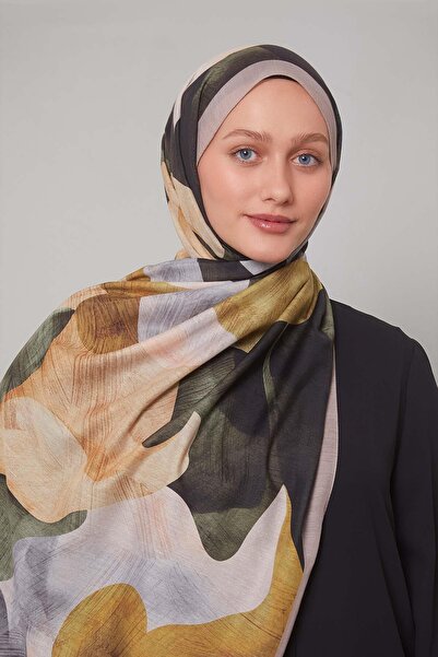 Levidor Sütlü Kahve Çiçek Desen Sport Şal