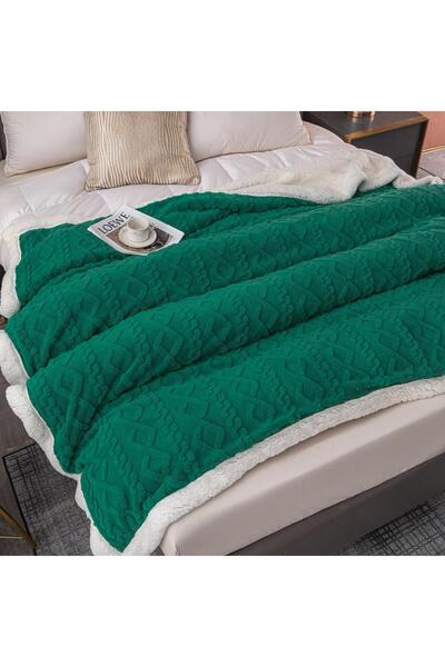 CHIRASO Cocolino CHIRASO Blanket, 200x230cm, Thick, with Fur on the Inside, Double Bed, Soft and Fluffy