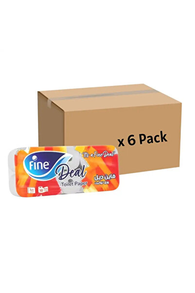 FINE Deal 2 PLY Bulk 10 Rolls Toilet Paper Rolls 400 Sheets- 6 Pack