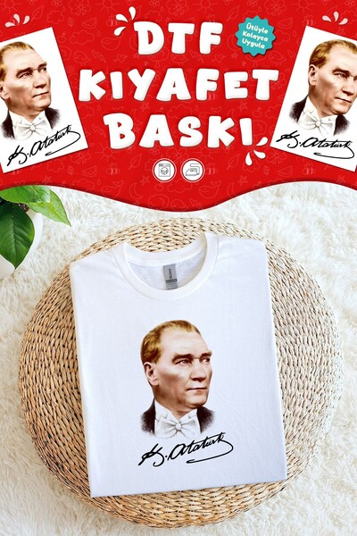 MSticker Atatürk 29 octombrie Imagine de imprimare DTF pe material textil, cu...