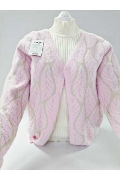 Aslan Kadın Yumuşak Dokulu Desenli Triko Hırka - Ceket