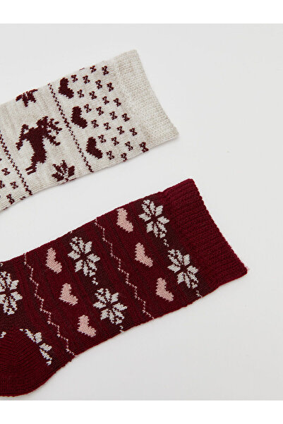 LC Waikiki New Year's Themed Women's Home Socks 2-Pack (W5)