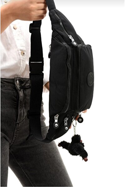 eflanmoda Geantă unisex pentru umăr și talie din țesătură șifonată Sanmorris