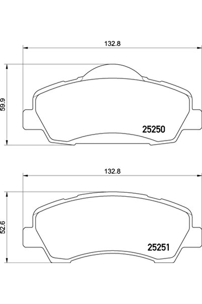 Brembo Комплект накладки за дискови спирачки Peugeot 308 2/308 касета/