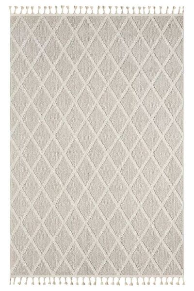 VEJA HOME Icon 5407 İskandinav Tarzı Bej Geometrik Desenli Dokuma Salon Halısı