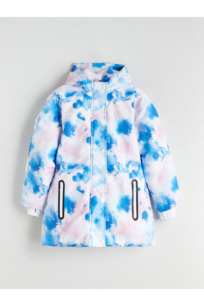 LC Waikiki Yeni Sezon Kapüşonlu Kız Çocuk Kayak Montu