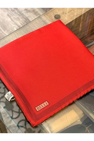 Belli Düz Renk Kenar Şeritli Twill İpek Eşarp 4128D